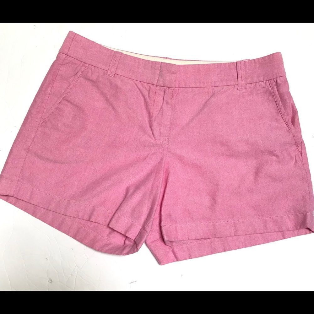 J Crew Pink City fit cotton shorts Sz 8